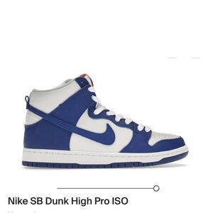 Nike SB Dunk High Pro ISO - Navy and White